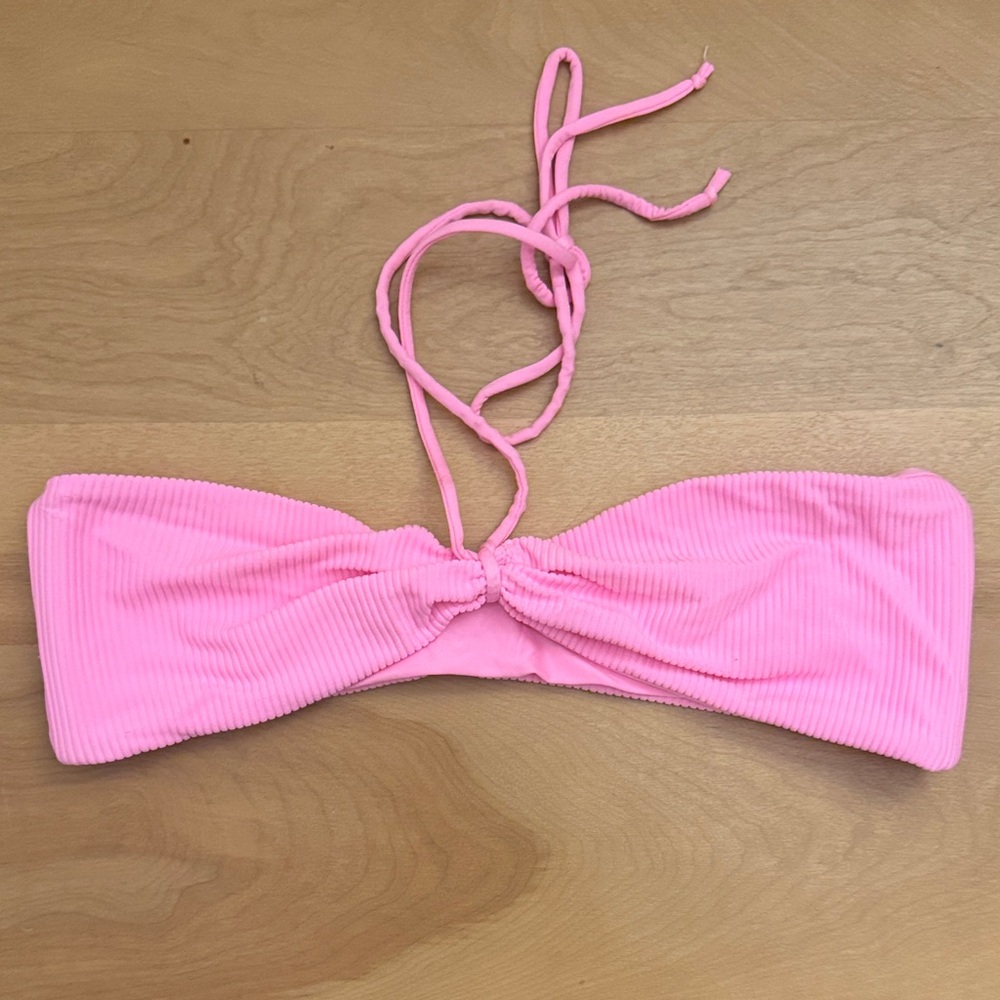 Frankie's Bikinis Pink Bandeau Top